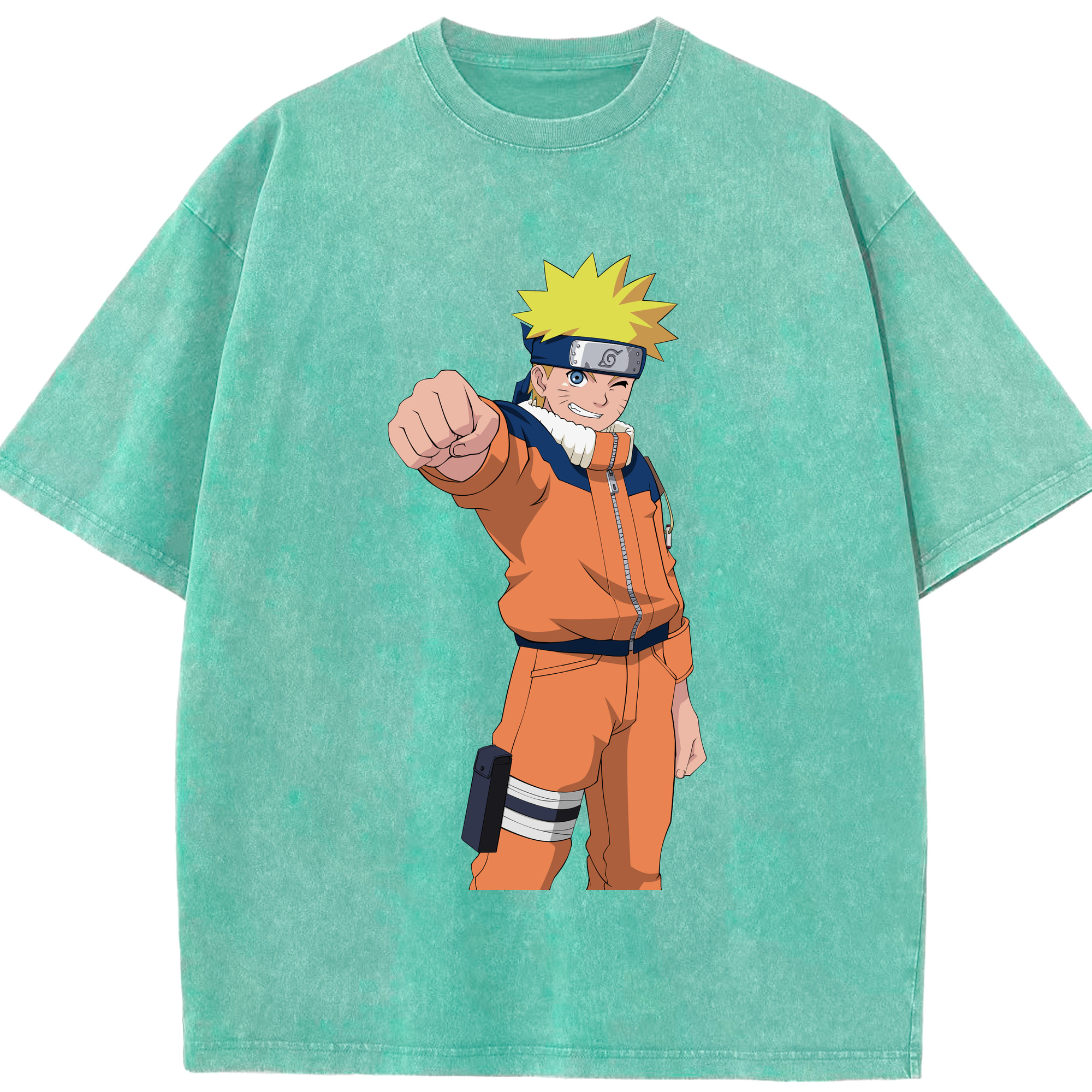 （画像用） NARUTO -ナルト- うずまき ナルト Uzumaki Naruto 綿100% ヴィンテージ風 半袖Tシャツ（フロントプリント）